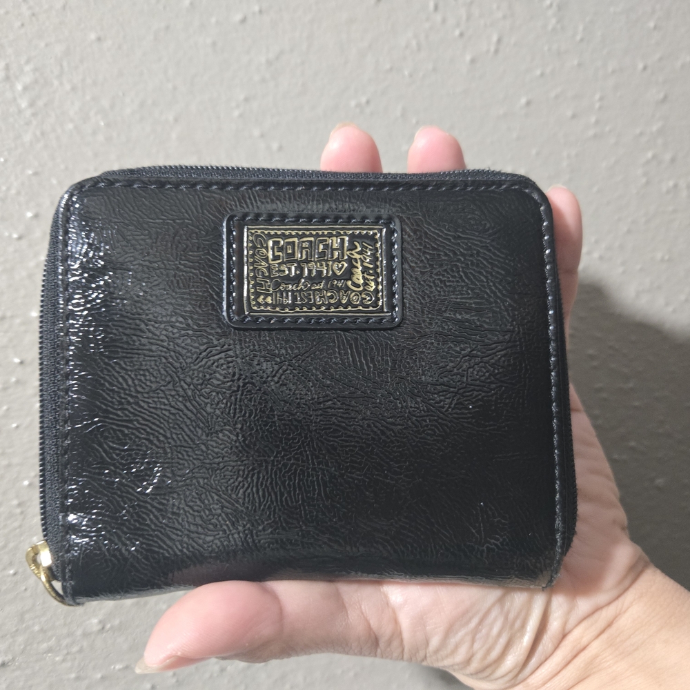 Coach Black Textured Leather Wallet